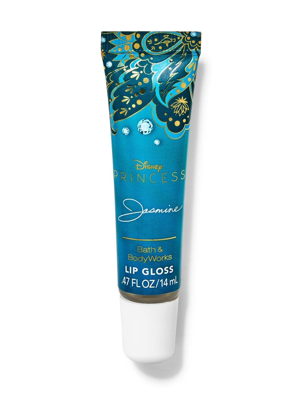 Bath & Body Works Jasmine Lip Gloss - Teal & Gold Accents